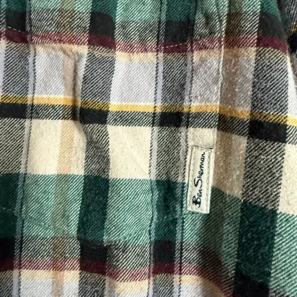 Ben Sherman Shirt Mens XL Plaid Long Sleeve Button Down Multicolor Preppy - Picture 2 of 7